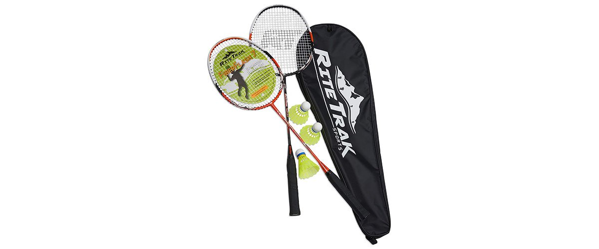 RiteTrak Sports FiberFlash 7 Badminton Racket Set