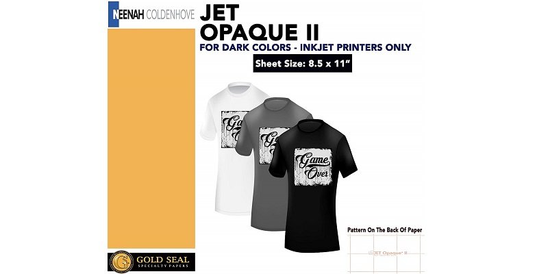 JET-OPAQUE II HEAT TRANSFER PAPER 8.5 X 11″ CUSTOM (PACK 25)